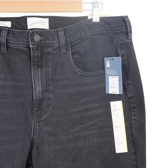 NWT Universal Thread Womens High Rise Flare Jeans Black Denim Size 14 Short Peti - Picture 2 of 6
